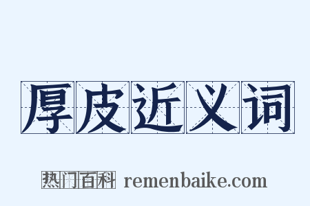 厚皮近义词是什么意思的图片